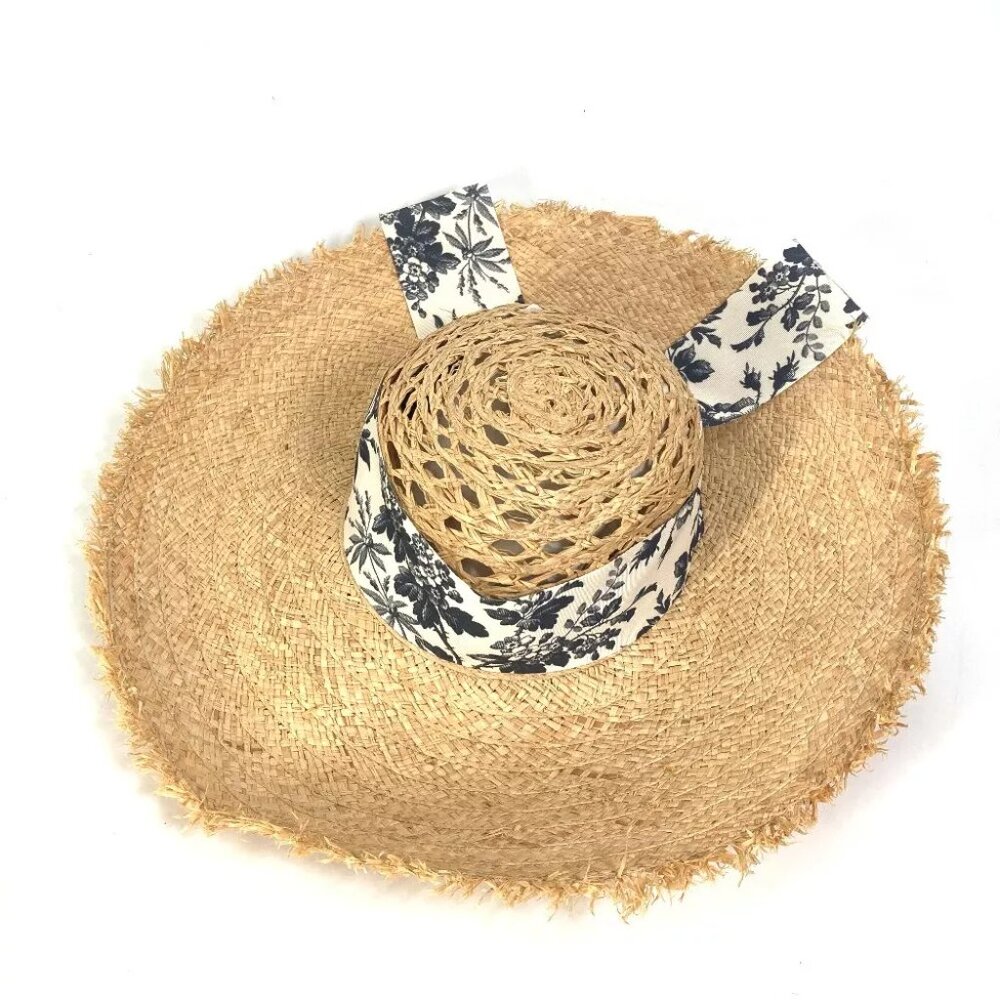 GUCCI 408789 hat hat bucket hat bob hat herbarium ribbon flora straw hat hat... - Picture 2 of 13